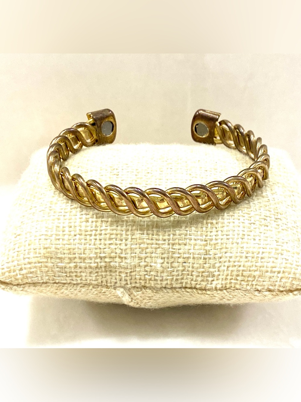 Braided Open Cuff Bracelet in Gold-Tone